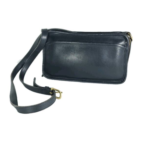 Coach Vintage Swingpack 9974 Black Leather Purse Shoulder Crossbody Bag - Picture 1 of 16